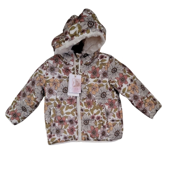 Floral Kids Jacket by Jessica Simpson - Pink and WhiteNew with tags - Picture 1 of 13